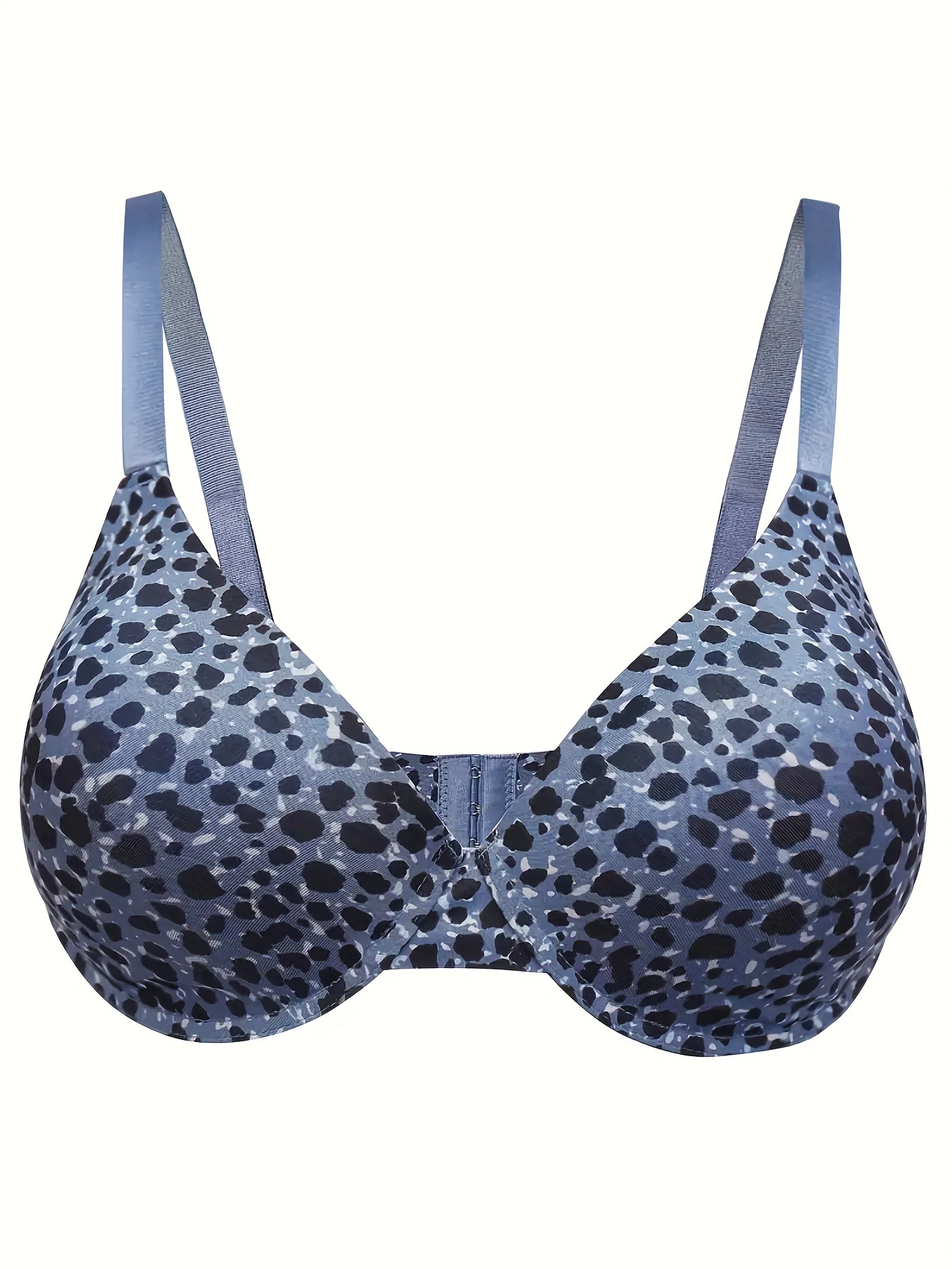 Plus Size Elegant Bras Set Women's Plus Leopard Print Bow - Temu