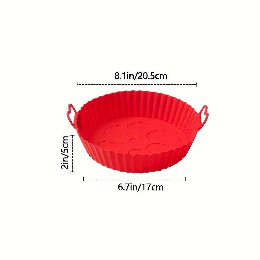 1pc Round Silicone Baking Pan, High Temperature Resistant Microwave Oven &  Air Fryer Mat, Silicone Tray