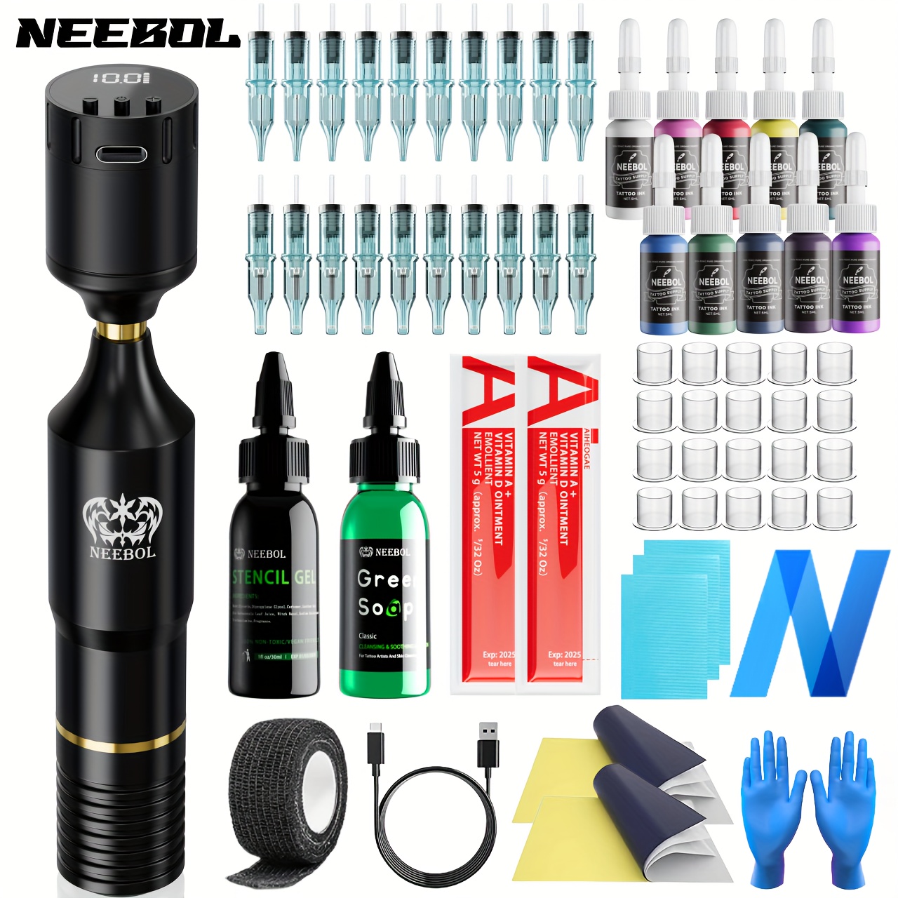 Complete Tattoo Kit With Everything Free Returns Within 90 Days Temu