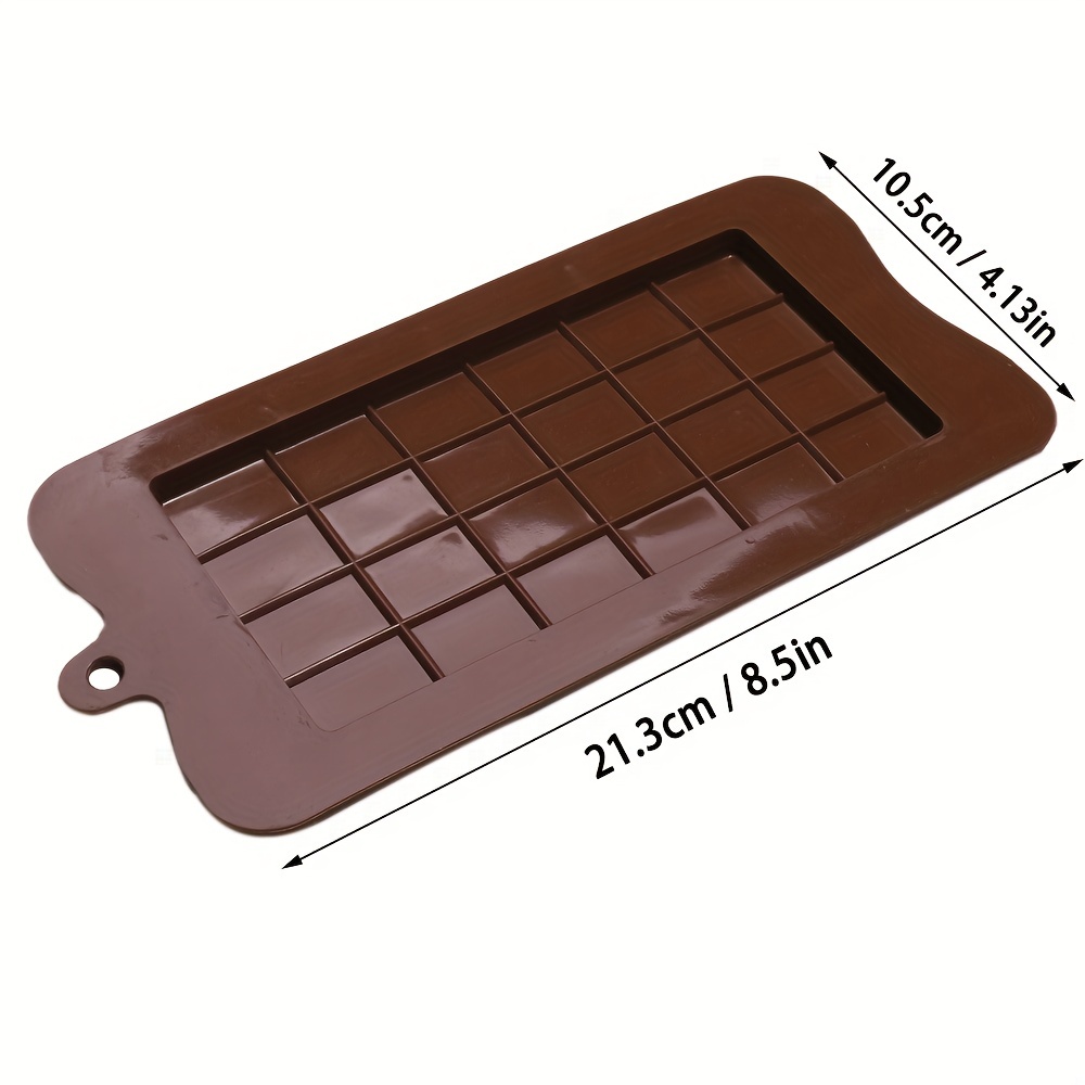 3D Silicone Chocolate Bar Mold Square Shape Candy Bakeware Oven Safe Baking  Tool