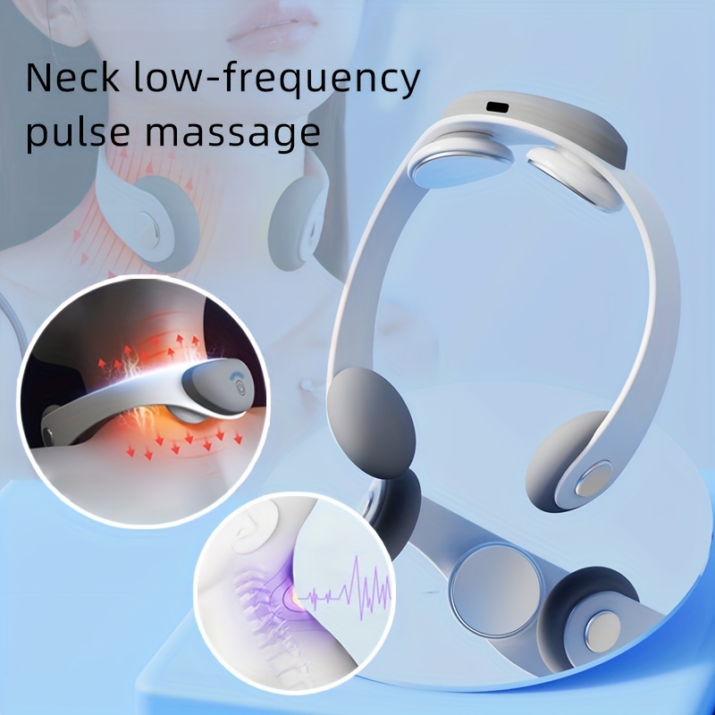 Hot Compress Pulse Kneading Neck Massage Deep Tissue Pain Relieve Fatigue 4  Massage Heads Neck Massager Electric Massager - Temu