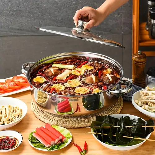  Hot Pot with Divider Electric Pot with Induction