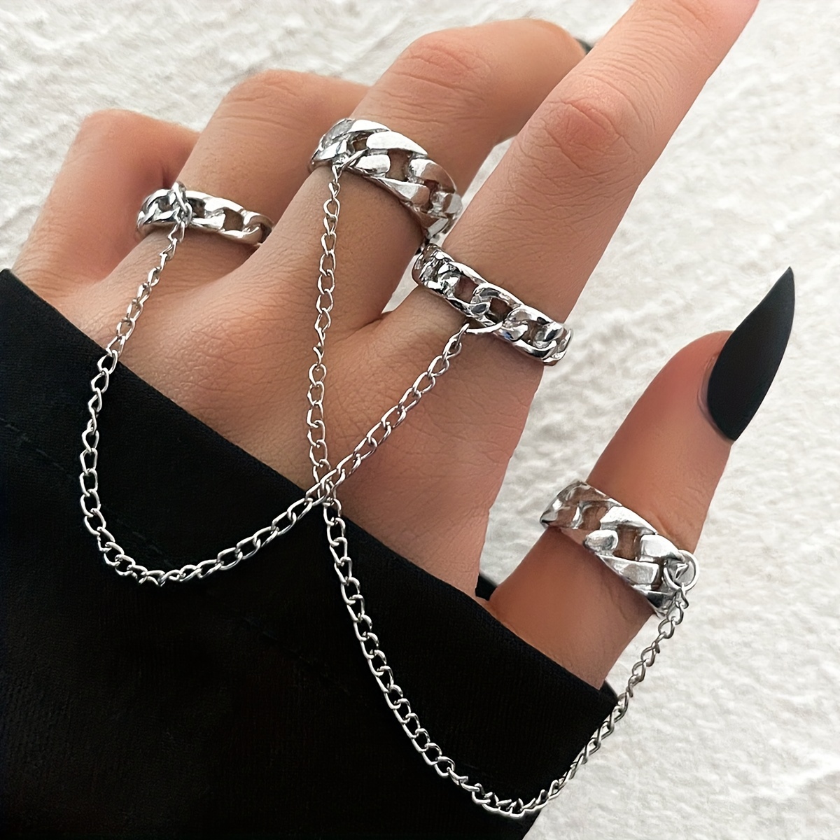 Double Finger Chain Rings for Women Ring Set Tassel Butterfly Cross Punk  Rings Jewelry Ladies Fashion HipHop Jewelry - AliExpress