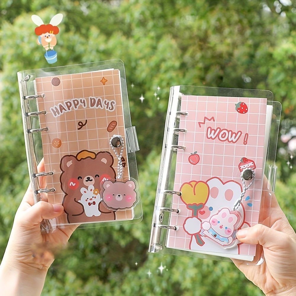 100 Sheets Korean Cute Cartoon Notebook Loose Leaf Detachable Book Kawaii  Bear Scrapbook Journal Planner Notebook