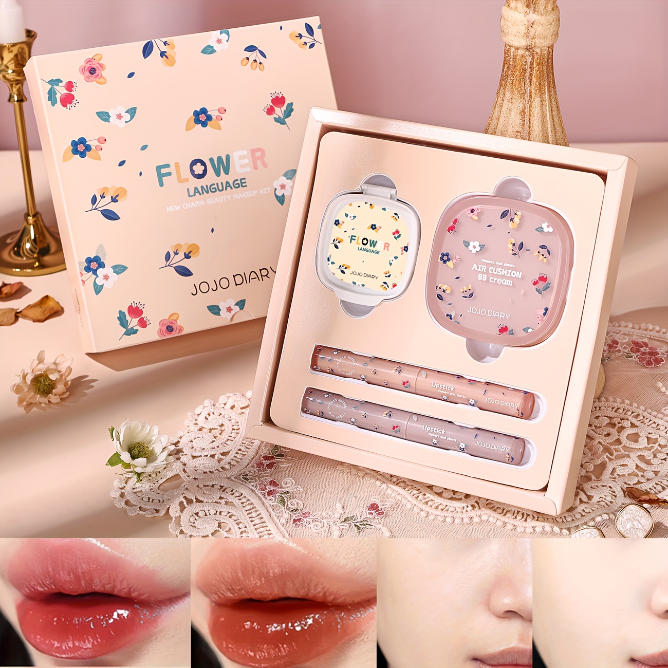 Klee Tweens Honey Pink Buzz Eye Shadow & Lip Shimmer Duo – Happy