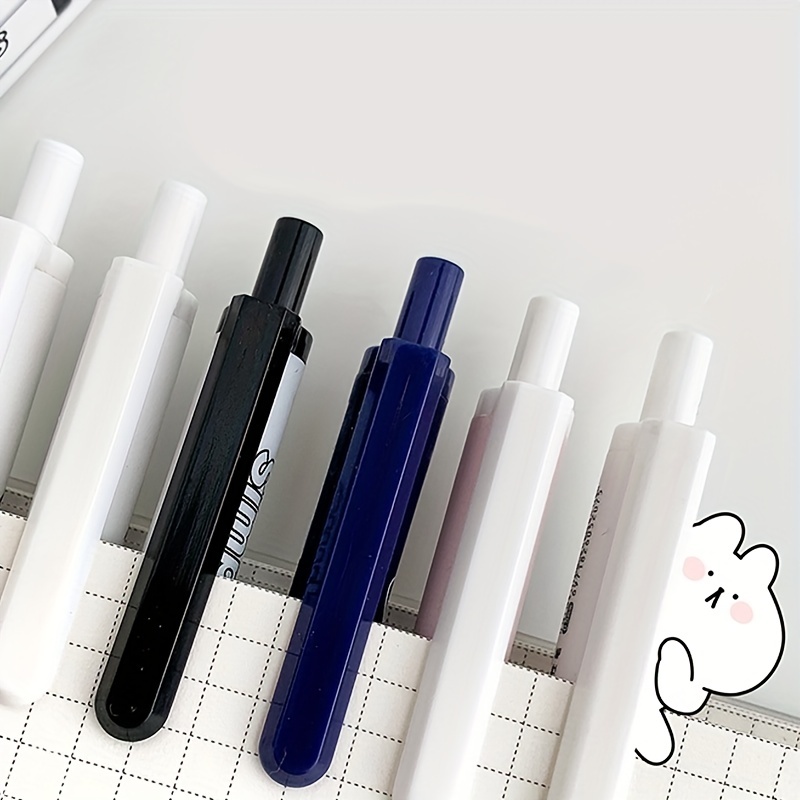 Black Ink Cartoon Milk Cow Retractable Pen Bullet Nib Gel - Temu