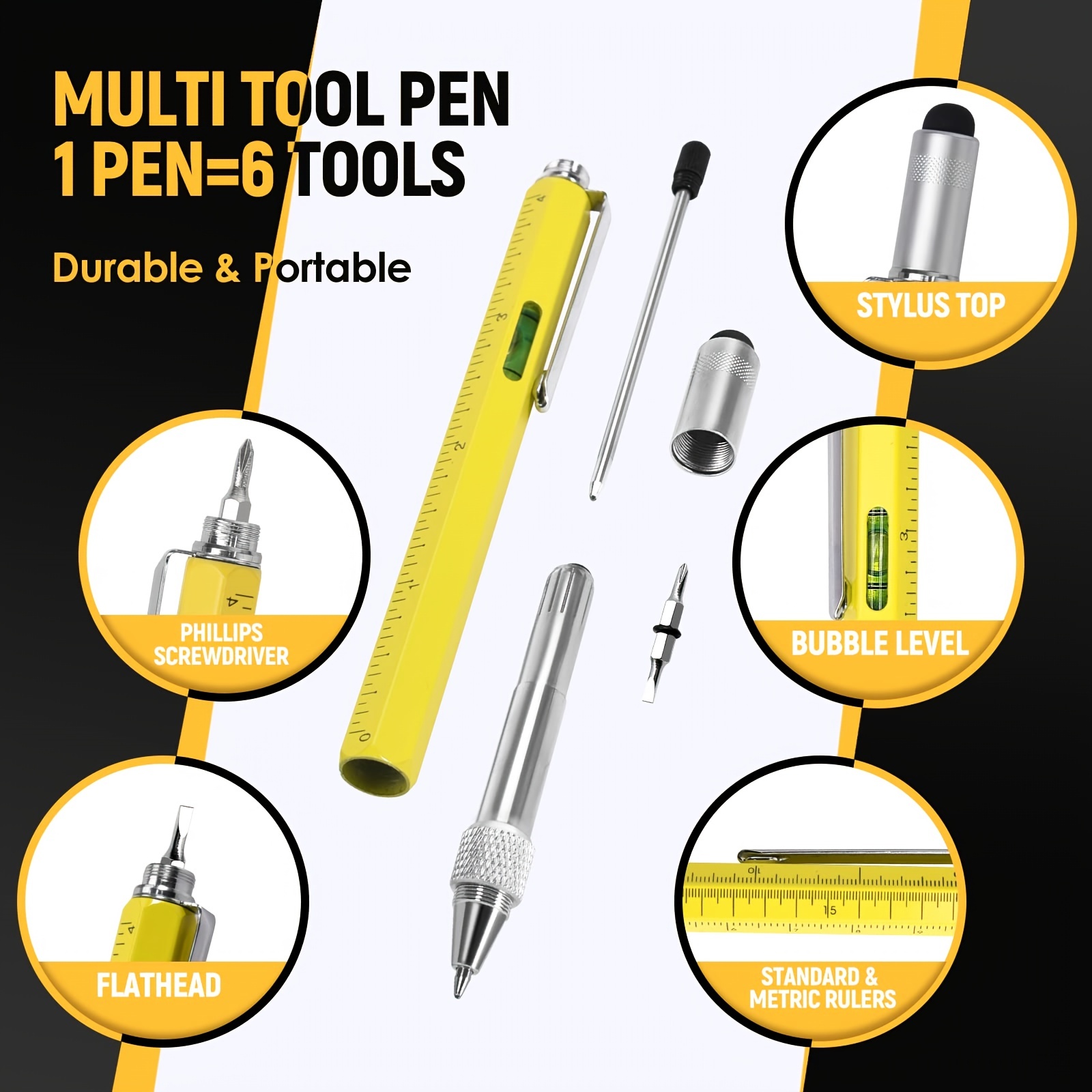 1pc Portable 6 In 1 Multitool Pen Tools Gadget Uomo, Regali Unici Papà,  Marito, Nonno, Tuttofare --te - Sport E Tempo Libero - Temu Switzerland