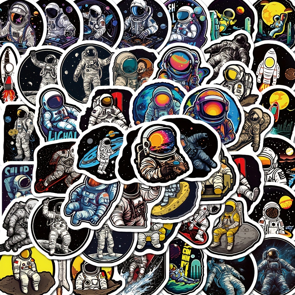 50 pegatinas de dibujos animados de astronauta espacial de la NASA  ShuxiuWang 8390612231445