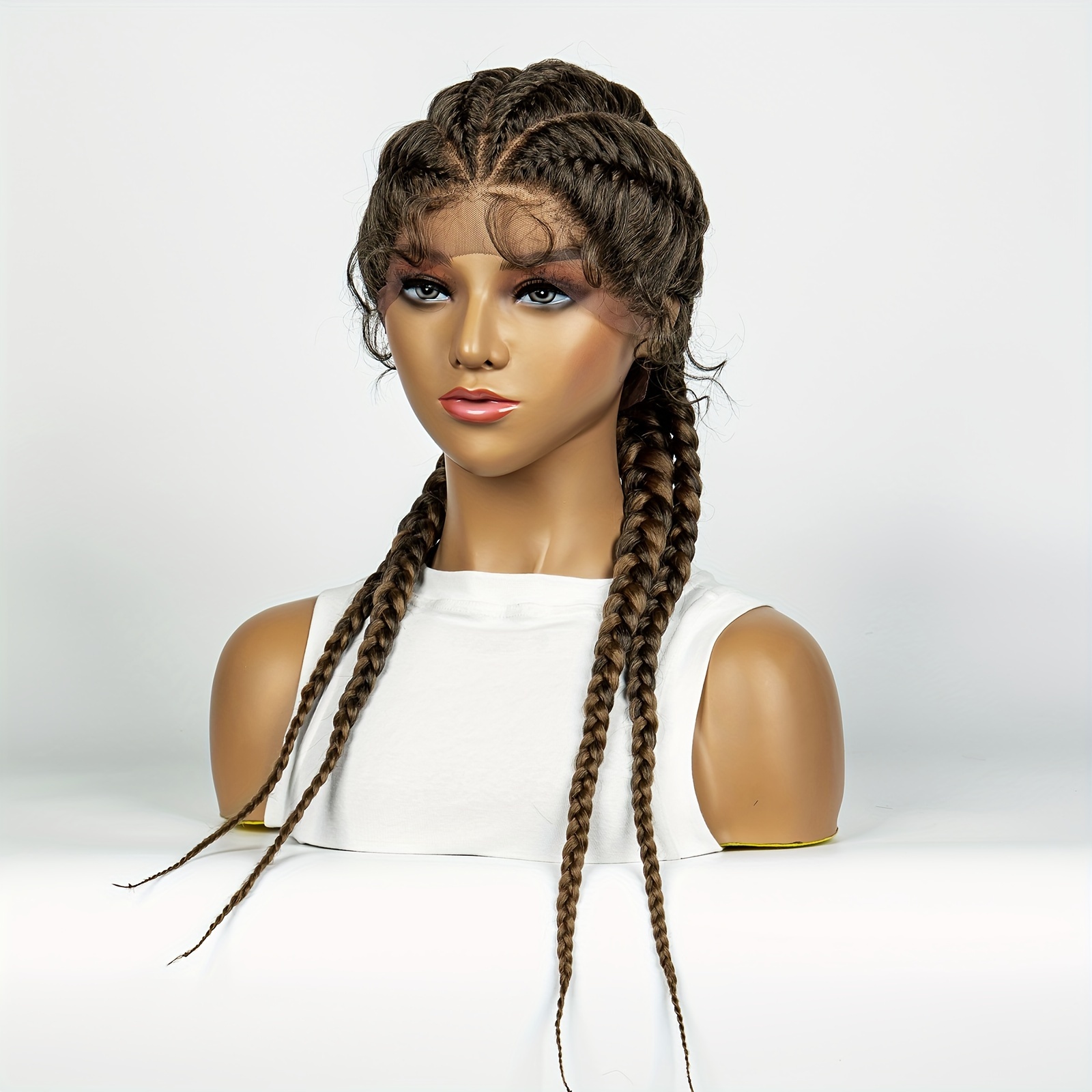 Lace Braids Wig 5 Strands Box Braided Twist Synthetic Braids - Temu Canada