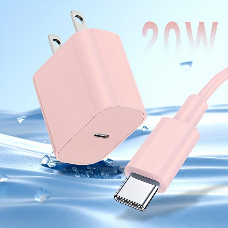  Adaptador de corriente compacto de doble puerto USB-C para  iPhone de 35 W, PD 3.0 GaN plegable USB tipo C, bloque de cargador de pared  rápido para iPhone 15 14 13