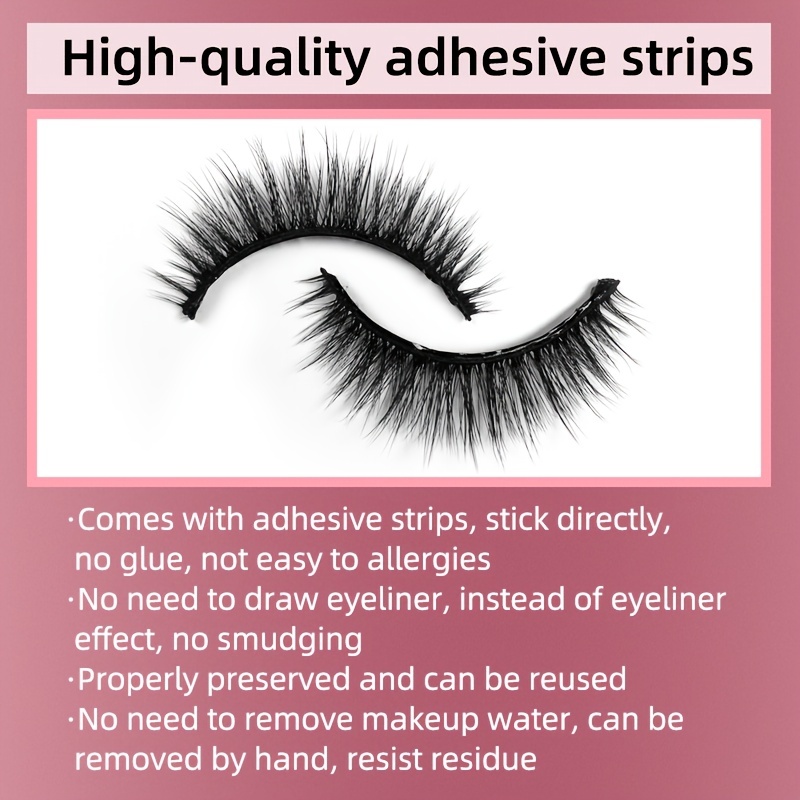 3 Pairs Long Lasting Reusable Faux Mink Lashes