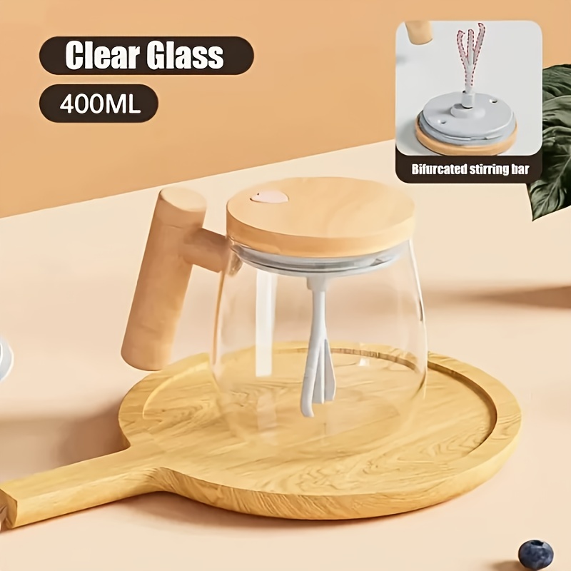 Self-Stirring Coffee Mug Glass Electric High-Speed Mixing Cup 400ml  Waterproof Multifunction Coffee Cup For