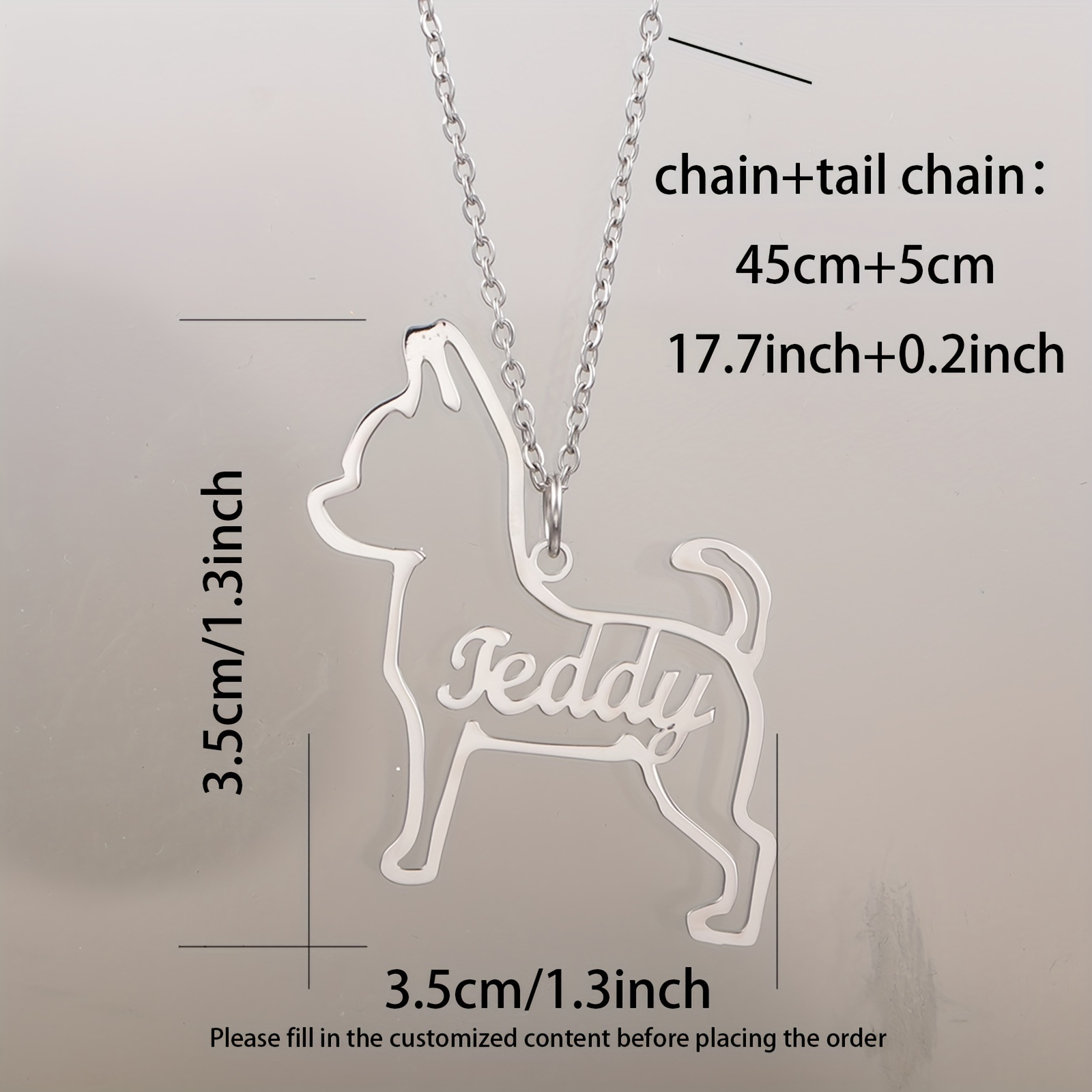 Necklace with deals dogs name