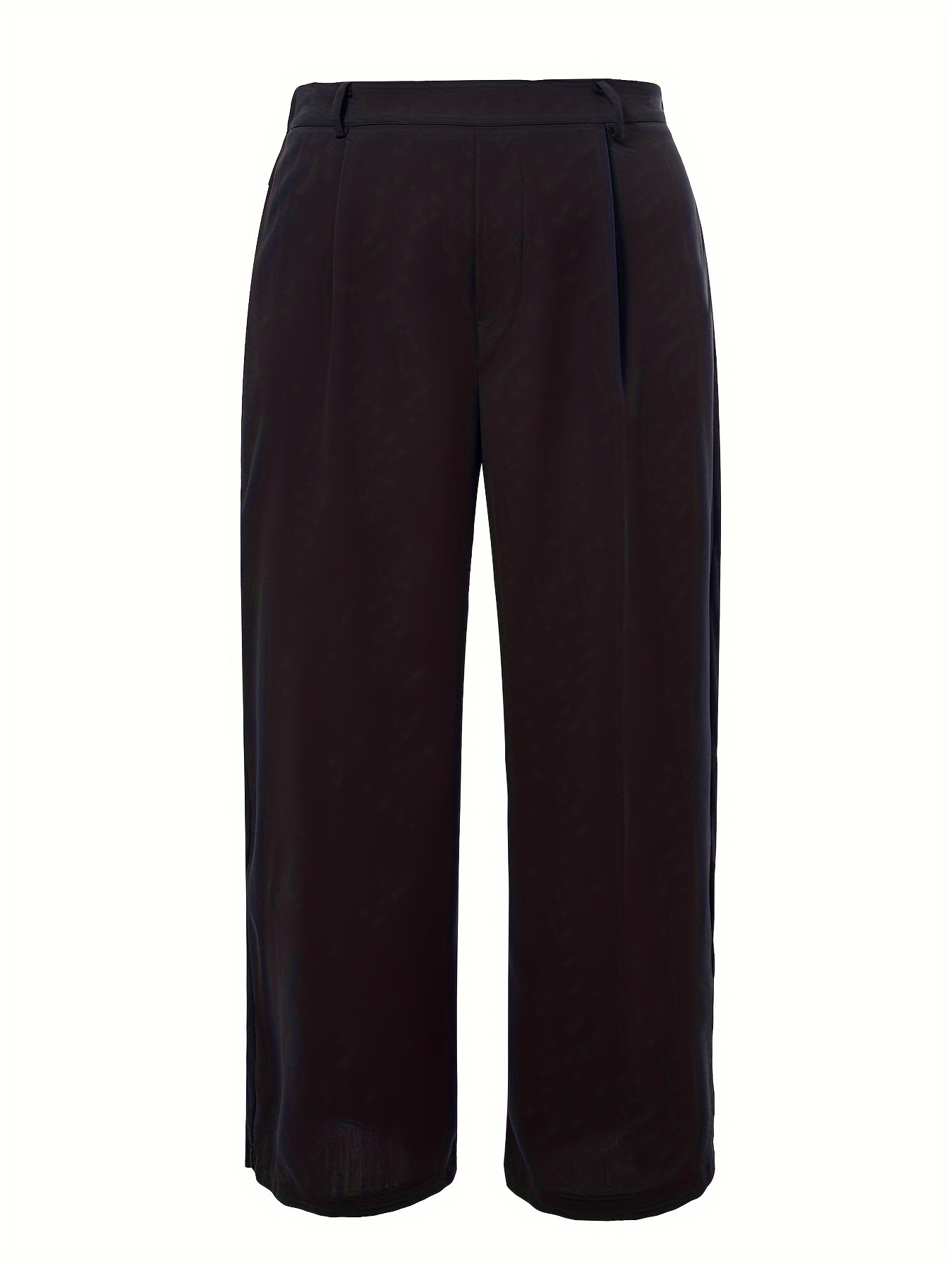 Plus Size Casual Pants Women's Plus Plain Elastic High - Temu Bahrain