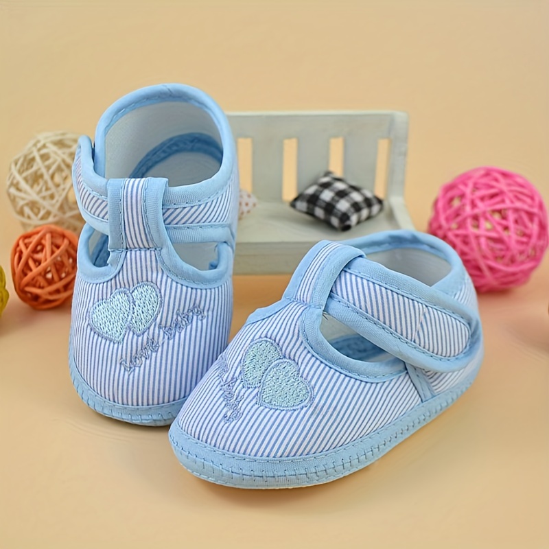 Cute Heart Comfortable Sneakers For Baby Girls, Lightweight Non Slip Shoes For Indoor Outdoor Walking, Spring And Autumn