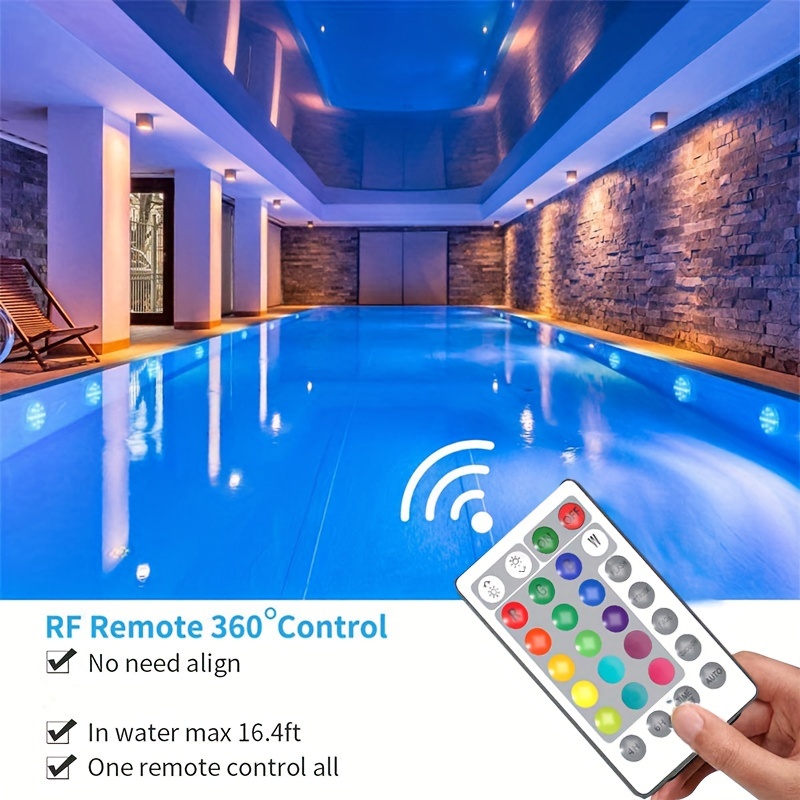 Submersible 10led Lights Remote Control Battery Powered - Temu