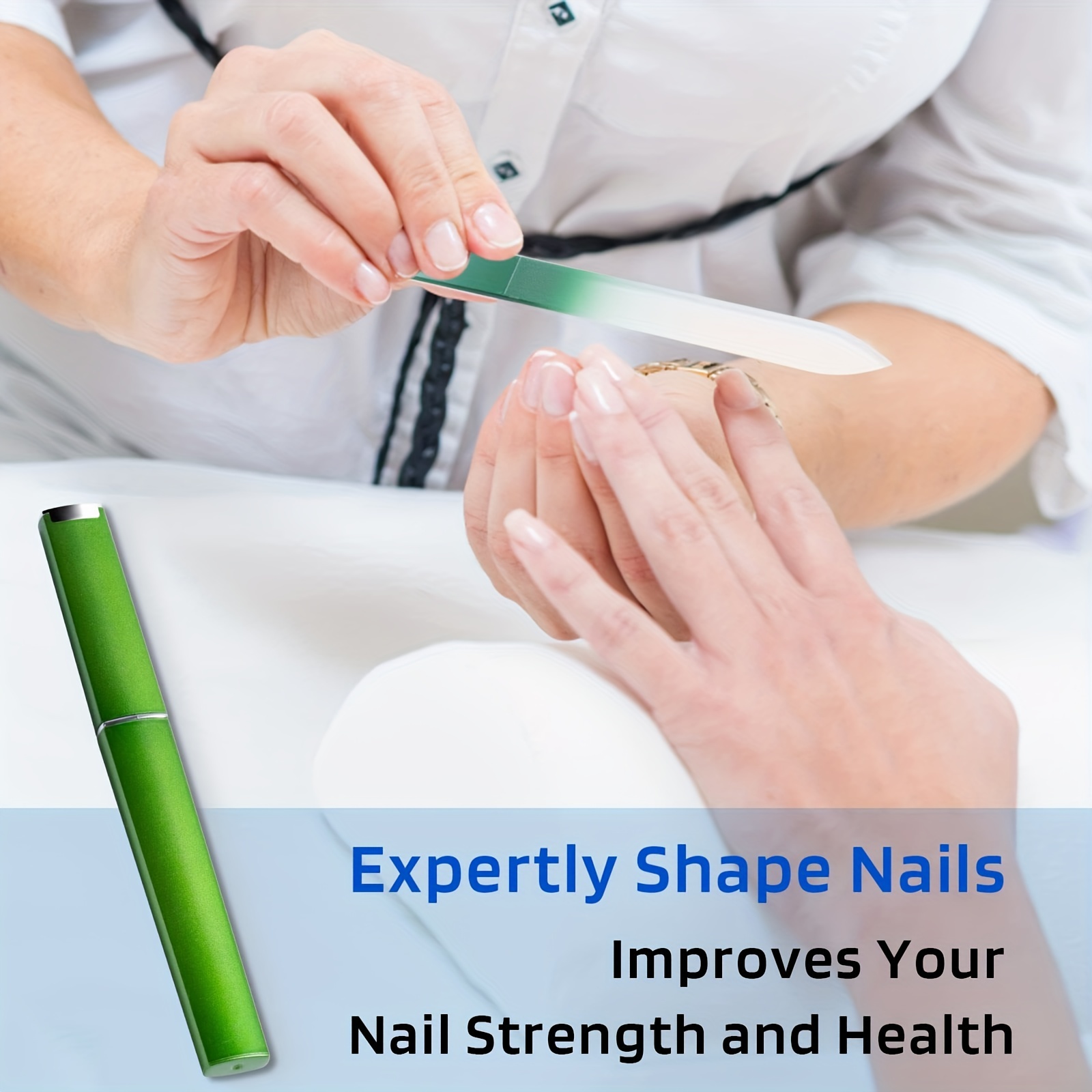 3 Pack Glass Nail File Crystal Fingernail Files Set Double Sided Nail Files