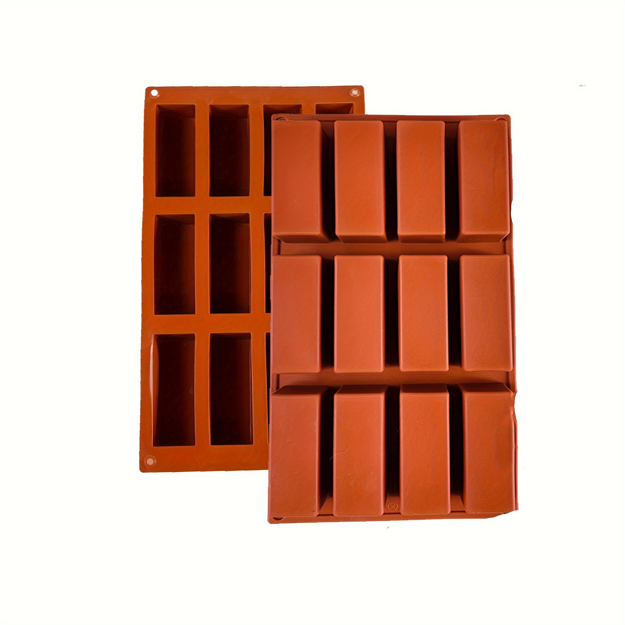 8/12 Cavity Large Rectangle Silicone Mold For Granola Cereal Bars And  Chocolate Bars, Suitable For Chocolate, Muffin, Brownie, Cornbread,  Cheesecake, Pudding