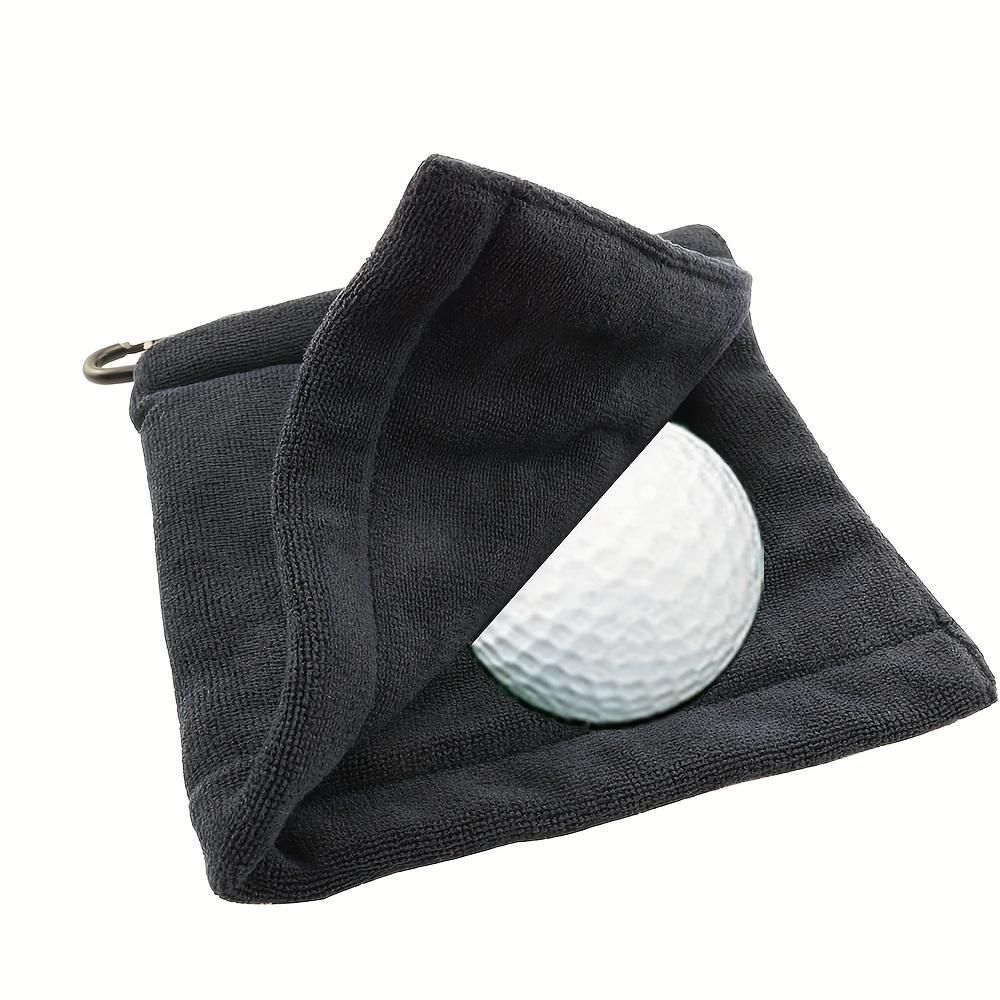 Square Golf Ball Cleaning Towel, Wiping Cleaner With Carabiner