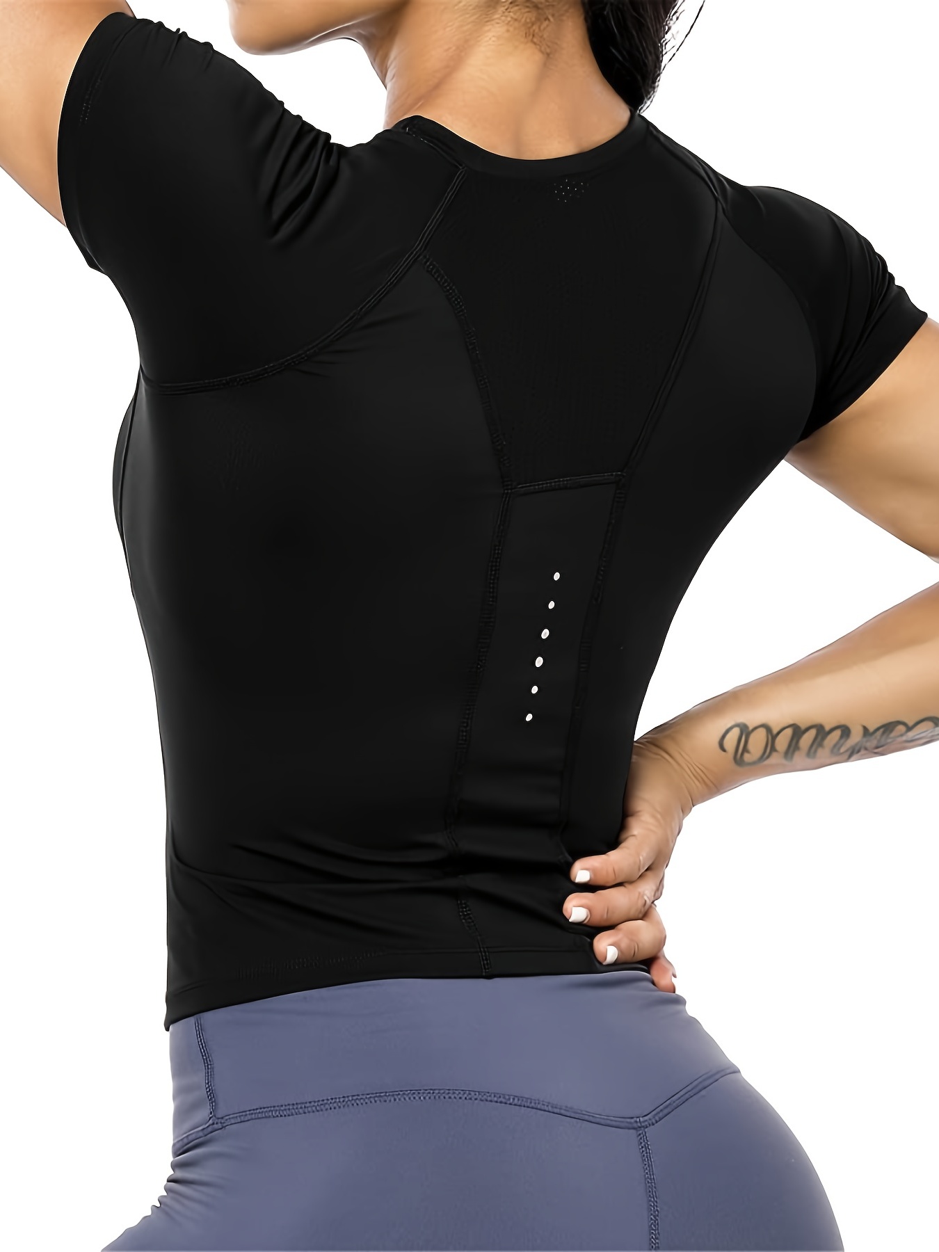 VIRENE Women Yoga Shirt Fitness Sports Slim Clothes Mesh Sportswear Gym Tops  T-Shirt for Ladies Quick Dry Short Sleeve Zumba Shirt 瑜伽上衣 Ready Stock  322001