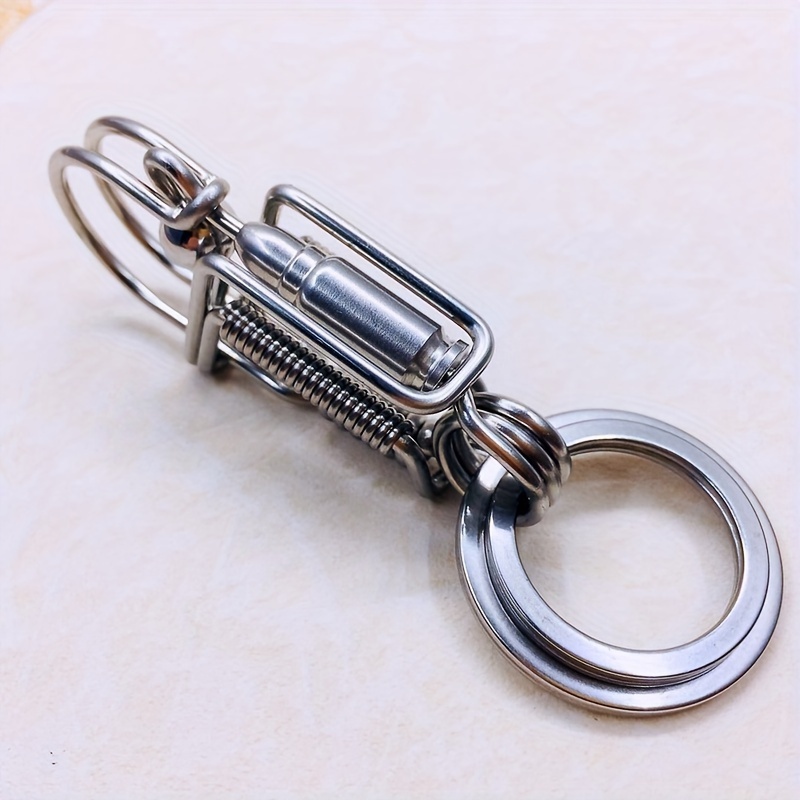 Fashion Car Stainless Steel Keychain Keyring Auto Key Ring