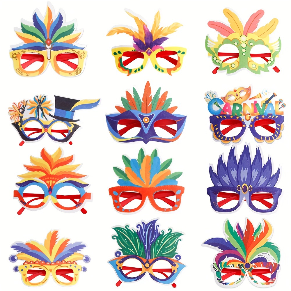 4 Uds. Nueva Decoración De Gafas De Carnaval Para Niña - Temu Chile