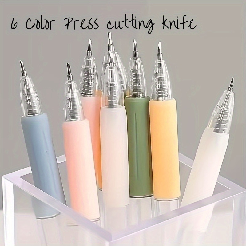 UJEAVETTE 6Pcs Portable Paper Cutter Pen Utility Knife Craft Cutting Tool  For Carving