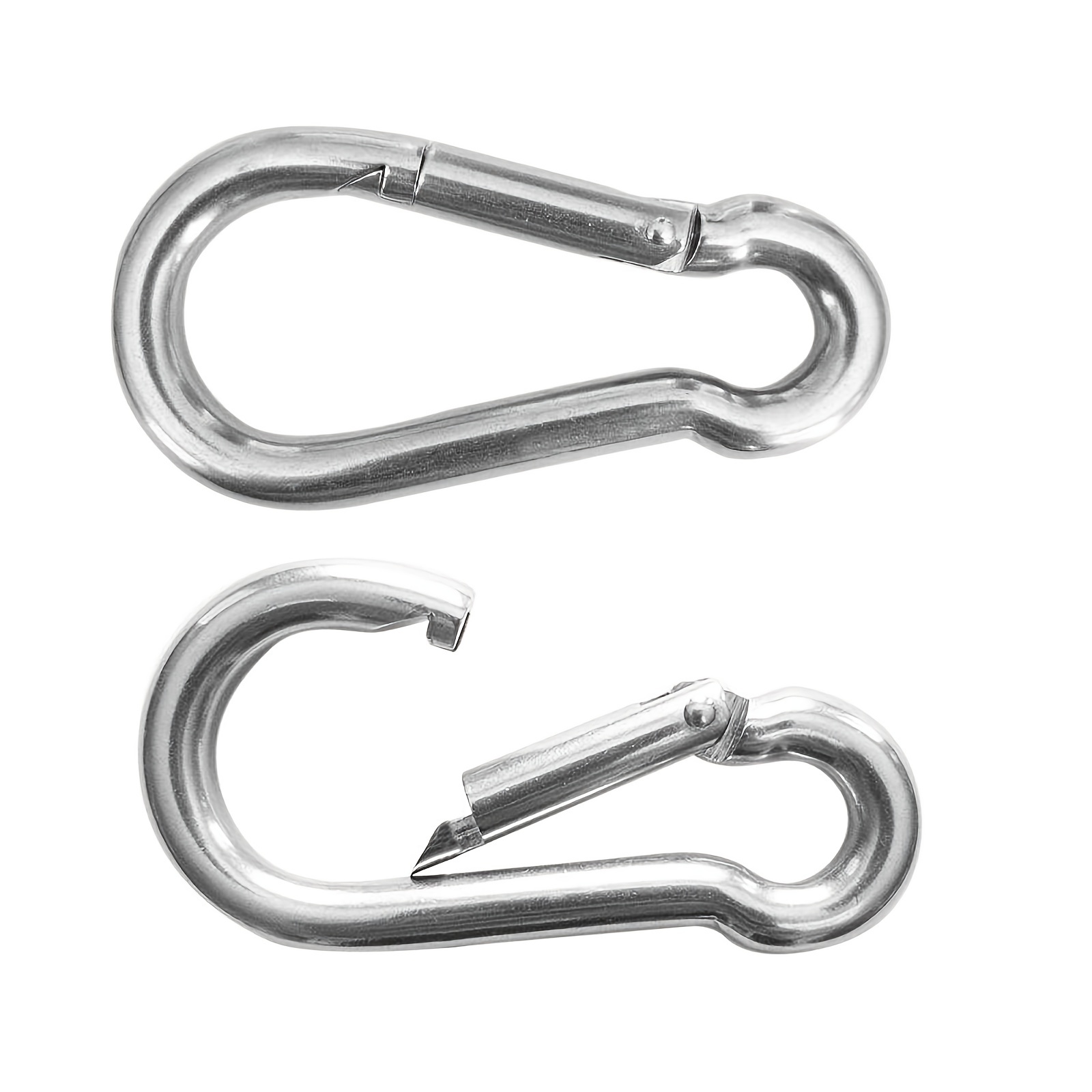 2pcs 4pcs Heavy Duty Stainless Steel Carabiner Clips Assorted Sizes For  Outdoor Activities Camping Fishing Hammock Hiking Traveling Backpacking  Keychains And More 304 Premium Stainless Steel - Sports & Outdoors - Temu
