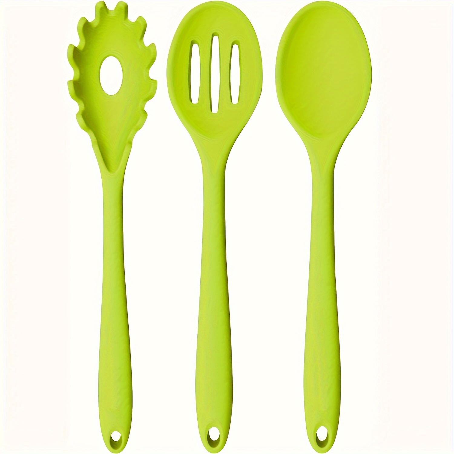 2024 Small Silicone Spoons Nonstick Kitchen Spoon Silicone Serving Spoon  Stirring Spoon For Kitchen Cooking Baking