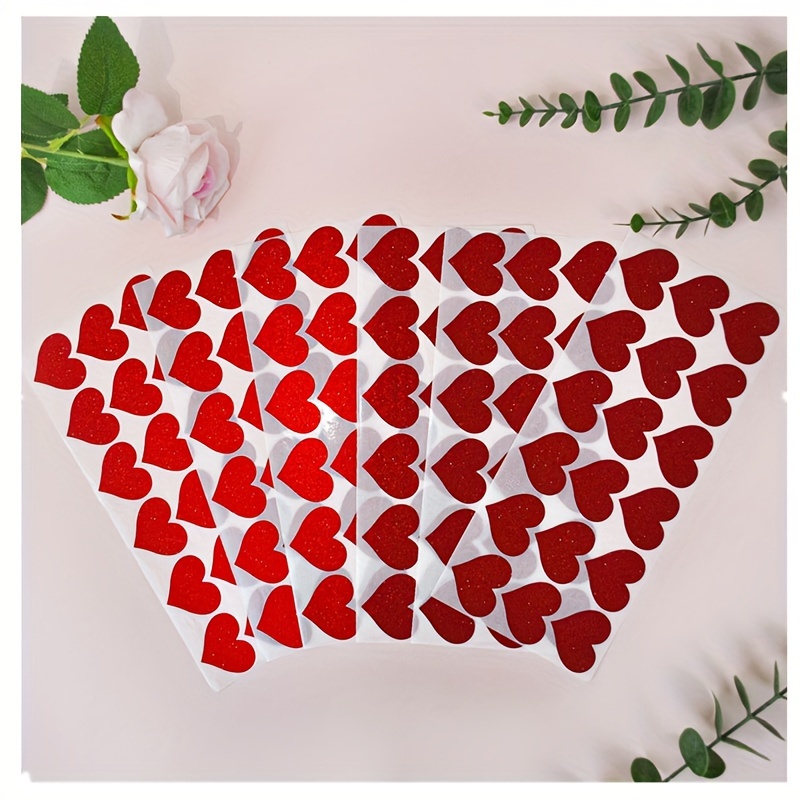 100-500 Multicolor Heart Stickers Seal Labels Labels Stickers