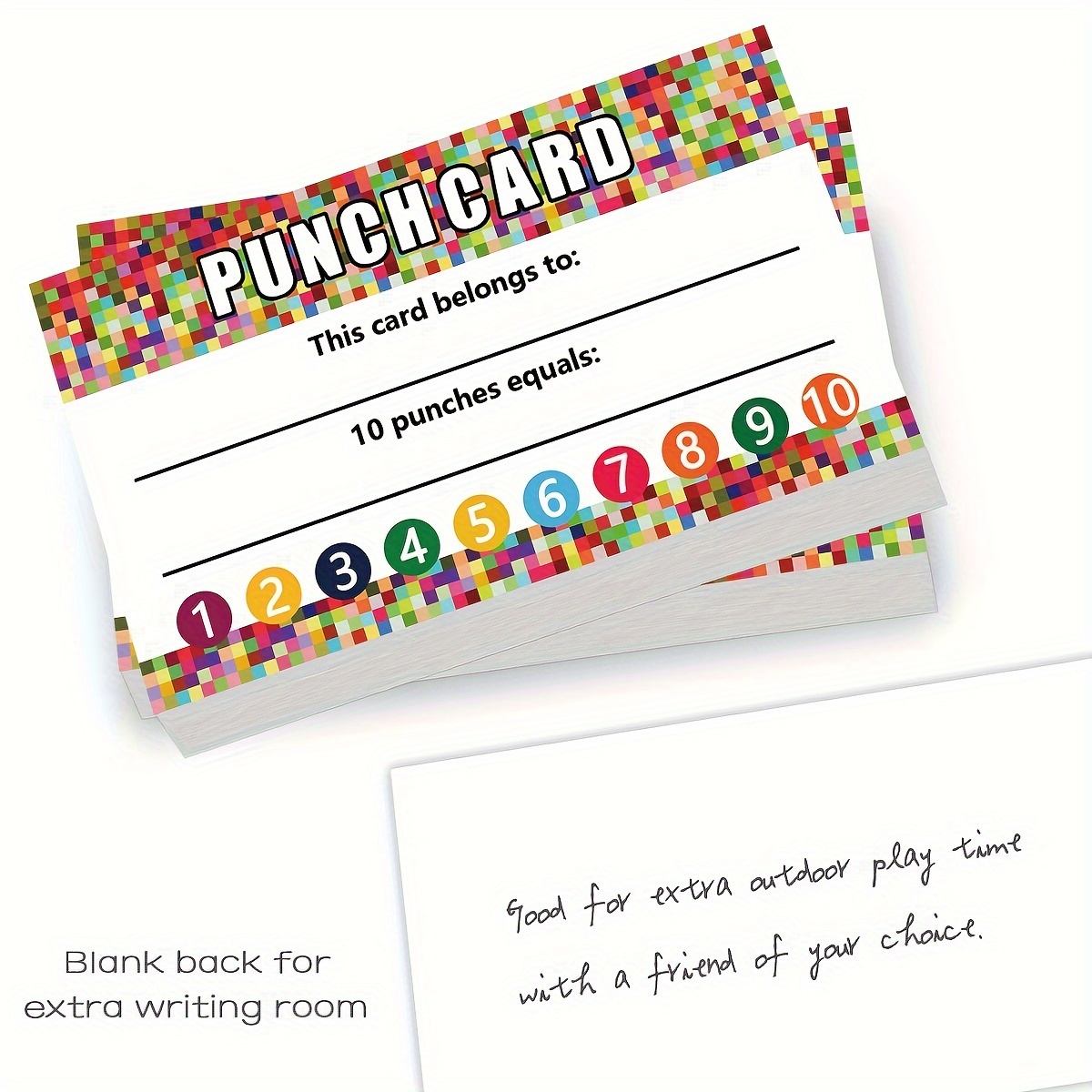 Punch Cards Cool Encouragement Cards Incentive Reward Card - Temu