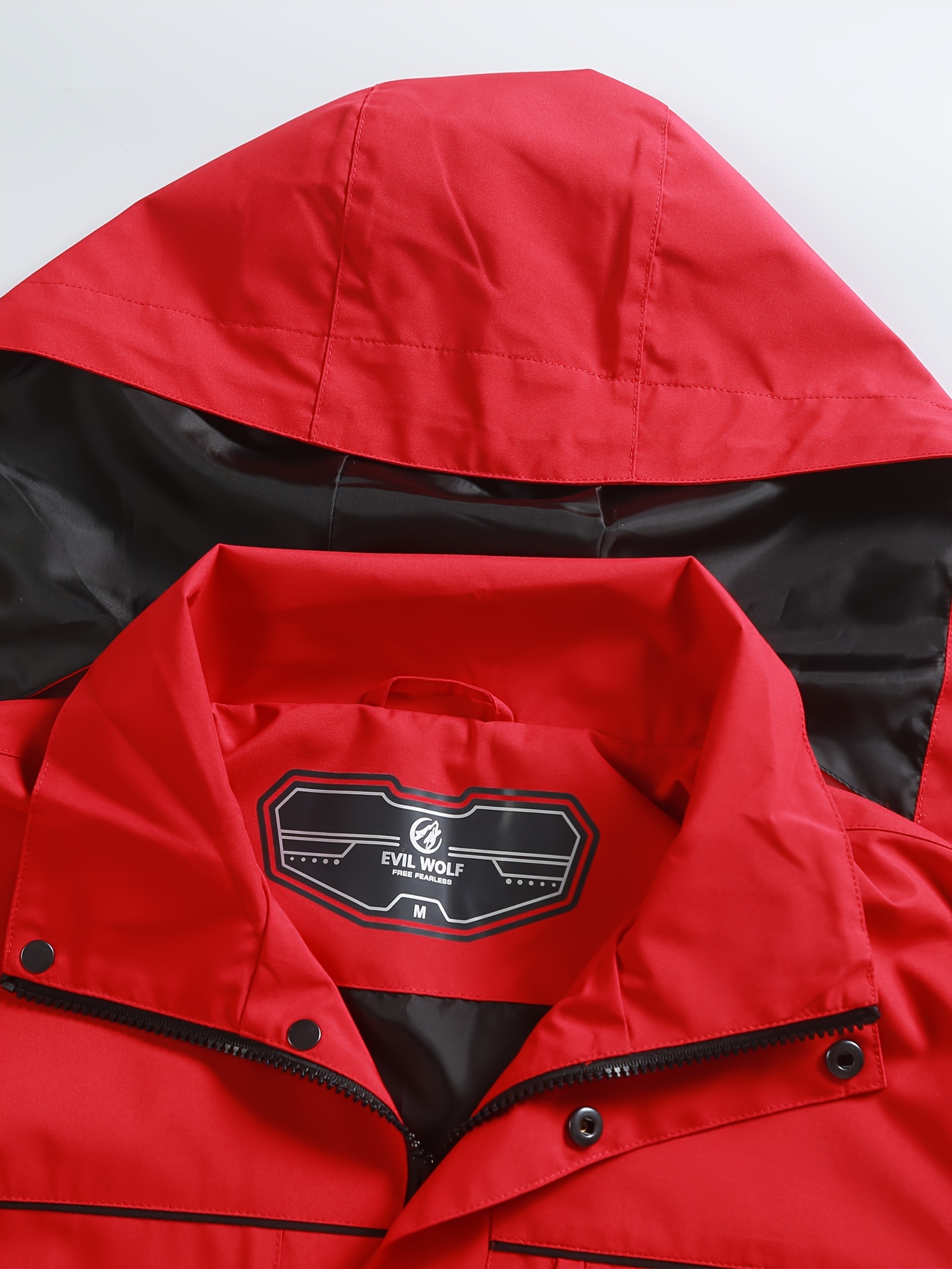 Red on sale black windbreaker