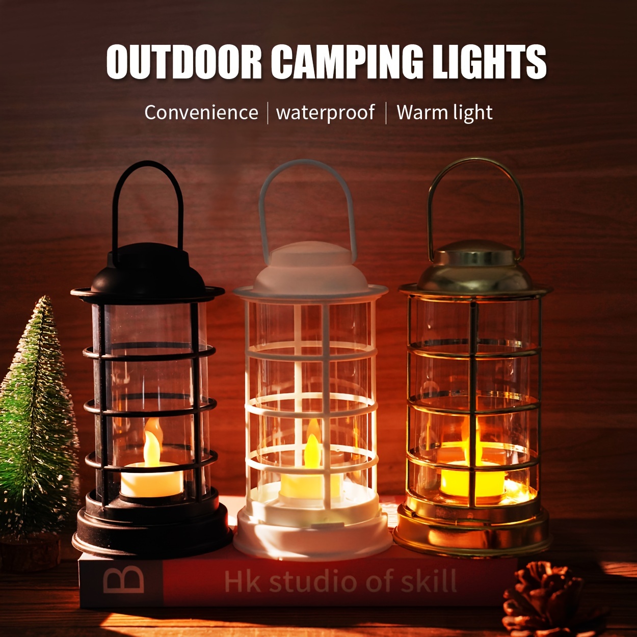 Red LED Camping Lantern Party String Lights