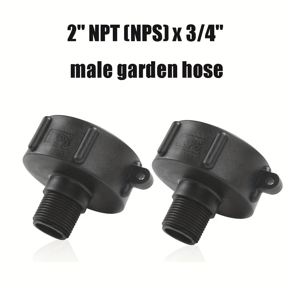 275 330 IBC Tote Tank Food Grade Drain Adapter, 2 NPS (60mm) Fine Thread x  3/4 Male G Hose, Water Hose Male Adapter for Garden Hose - Yahoo Shopping