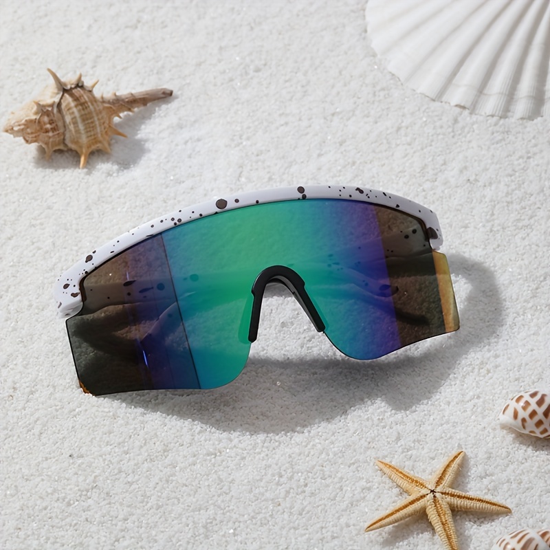 Y2K Wrap Around Sunglasses Semi Rimless Gradient Lens UV400