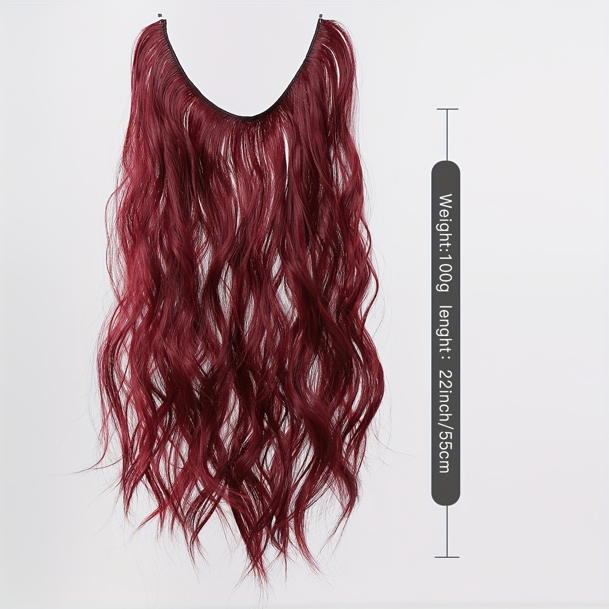 Long Curly Wavy Hair Extensions 55-88 cm Invisible Wire for Women