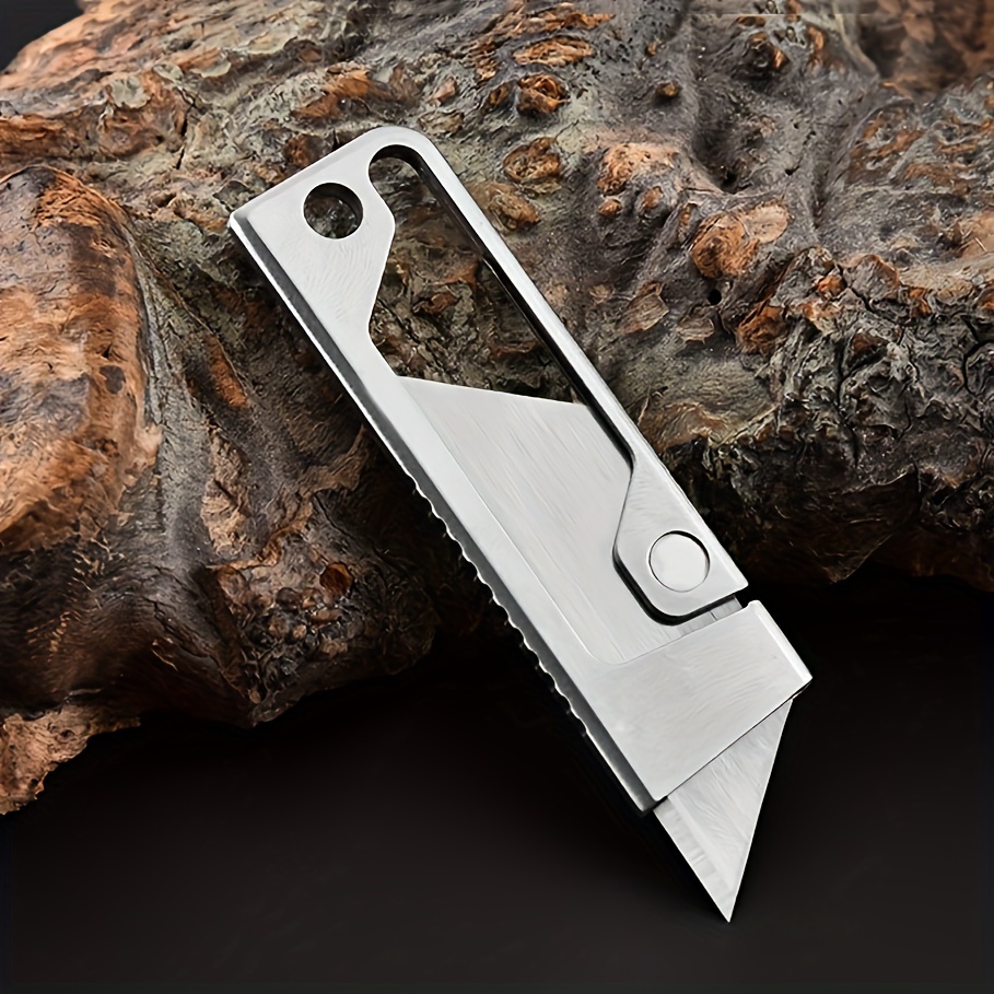stainless steel mini pocket utility knife sharp portable box paper cutter diy repair manual tool edc metal stationery knife 5