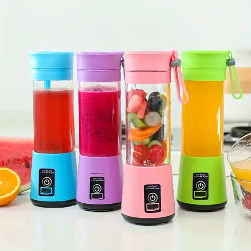 wireless portable blender with safety lock usb rechargeable mini juice blender suitable for juice shakes and smoothies juice milk fruit and vegetable mini juicing cups