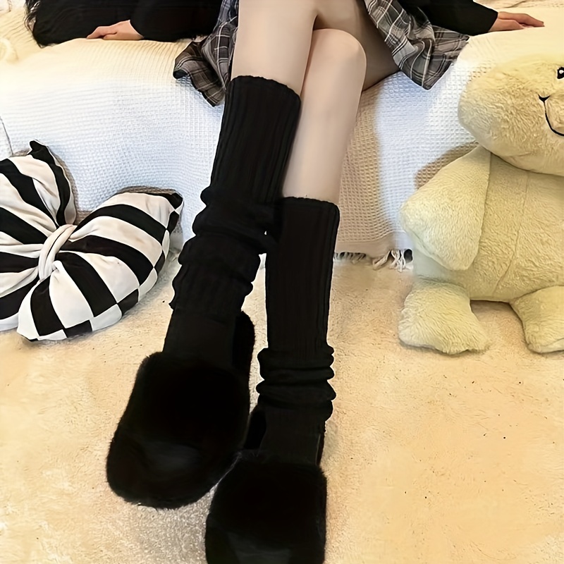 Simple Solid Color Harajuku Style Leg Warmers Classical Jk - Temu Canada