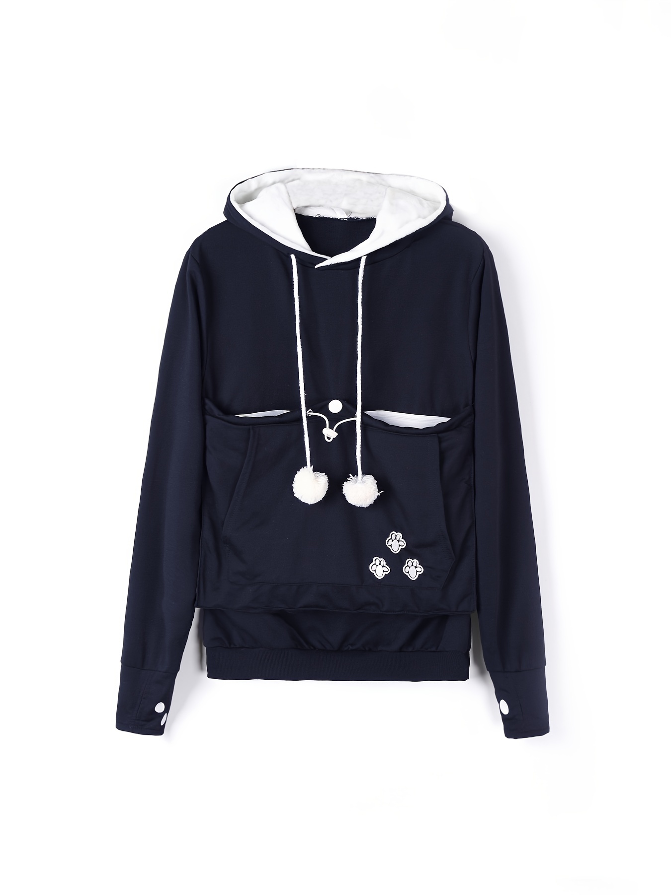 Cat pouch discount hoodie with zipper