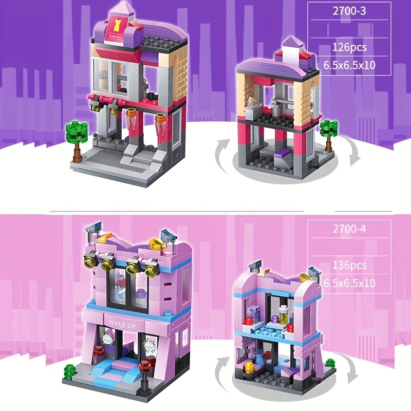 Mini Street View Commercial Store Building Blocks Toy