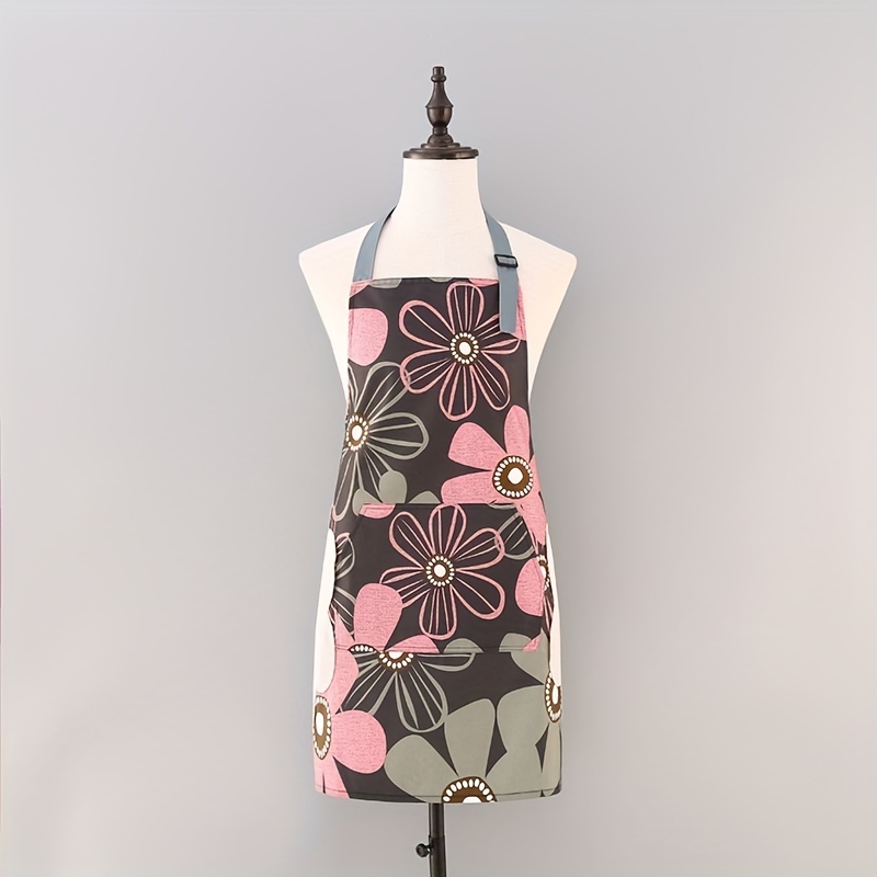 Polyester Apron Cute Flower Kitchen Household Oil proof - Temu