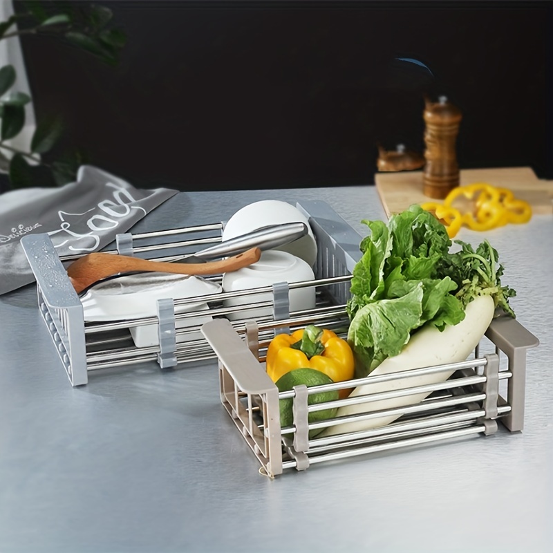 Adjustable Dish Drainer Sink Extendable Colander Vegetable - Temu