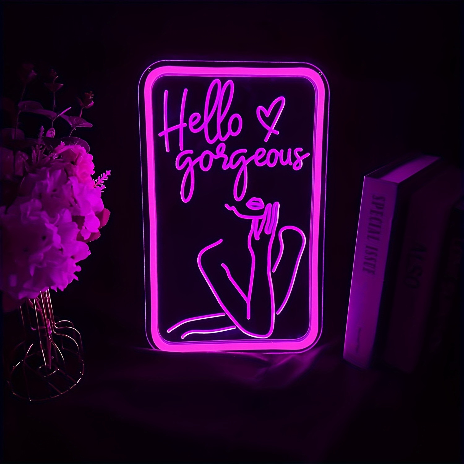 1 Stück HELLO Neonlicht, Wanddekor-Neonlichter, Batterie- Und  USB-betriebenes Kreatives Licht, Für Hochzeitsfeier-Dekor-Nachtlichter (Rosa  Hallo) - Temu Austria