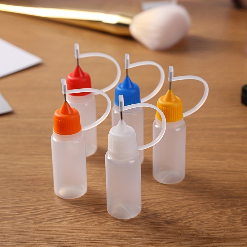 Falling in Art 1 oz. Needle Tip Squeeze Bottles with A Funnel, 6-Pack
