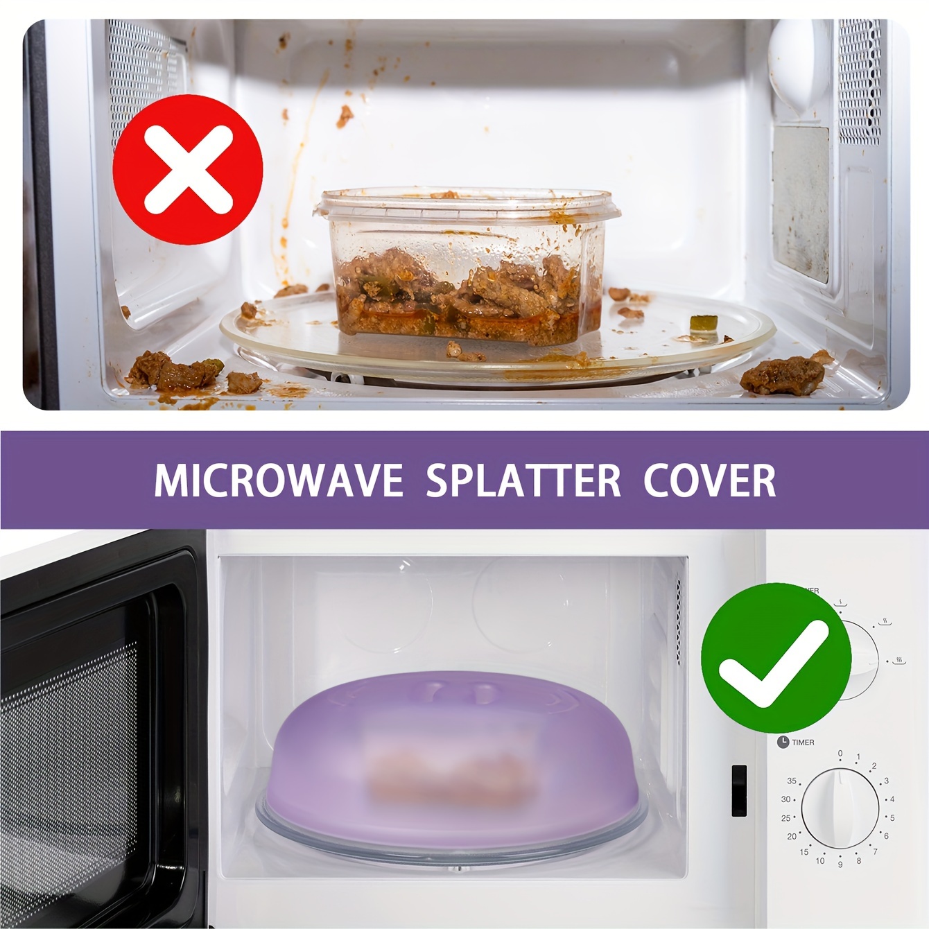 Microwave Cover For Food Food Cover Microwave Splatter Cover - Temu