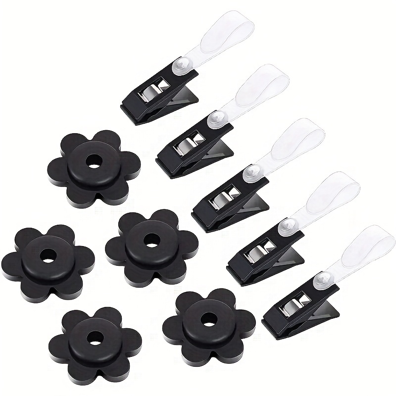 

10pcs Garden Flag Rubber Plug And Windproof Garden Flag Clip Set, Including 5 Plugs 5 Flag Clips For Garden Yard Flag Pole Holder