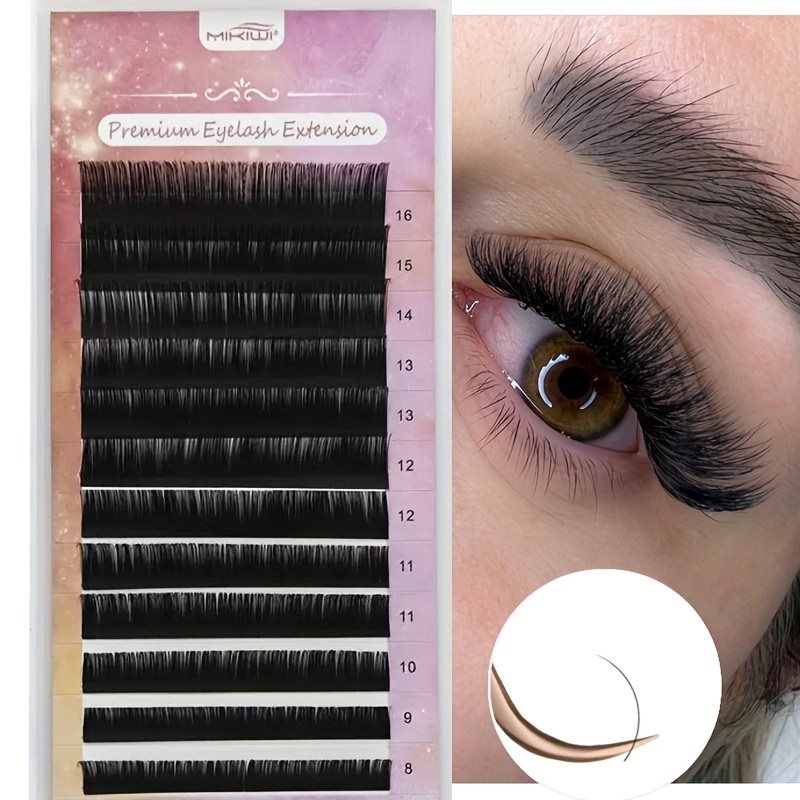 110pcs 8 16mm Cluster Lashes Mix D Curling Extensiones De - Temu