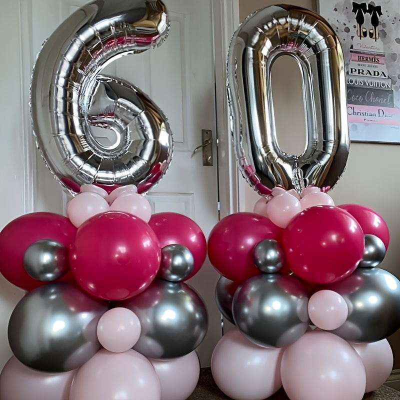 bouquet de globos con numero 40