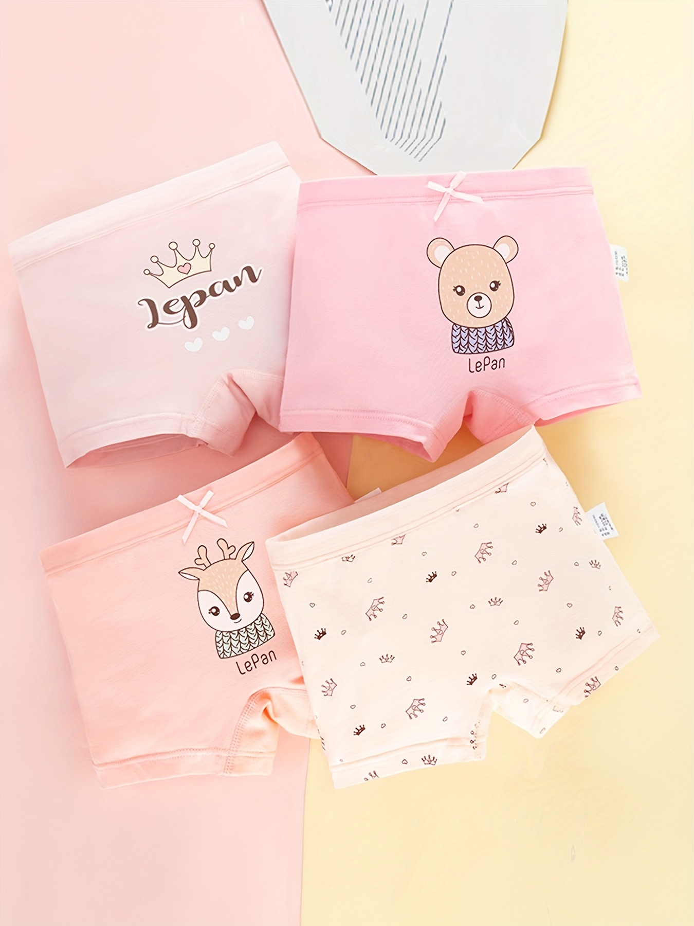 Cartoon Cute Girls Triangle Kawaii Panties Set Of Pcs All Cotton Knickers  Briefs For Children From Ligemeitang, $9.57